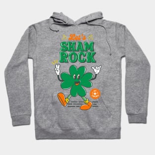 Retro Shamrock and Roll - St.Paddys character Hoodie